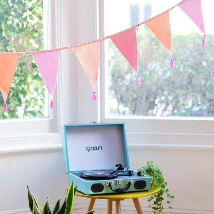 Guirnalda banderin de tela mix rosa