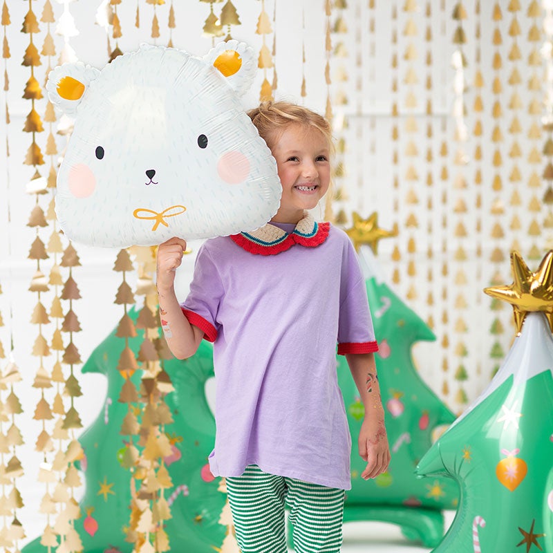 Cortina photocall abetos dorada