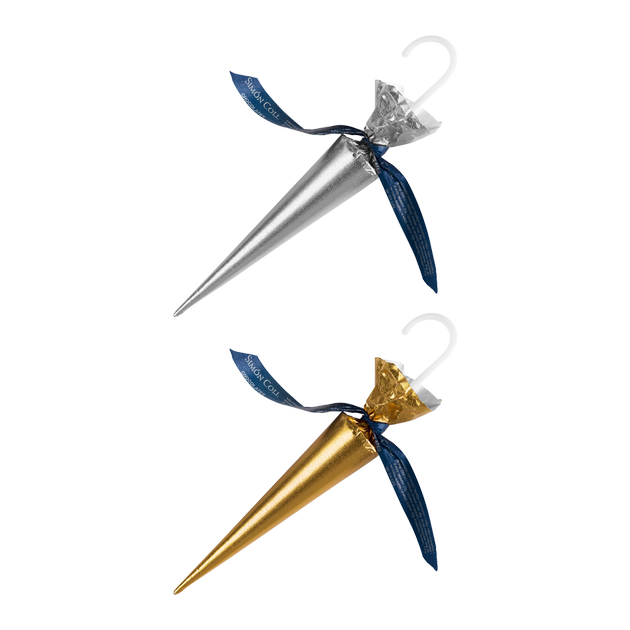 Paraguas L Chocolate con leche metalizado