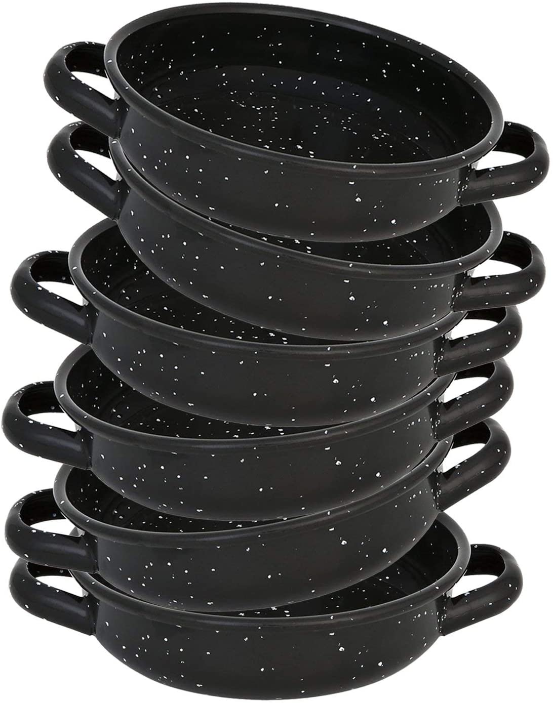 Cazuela mini metal negro con asas