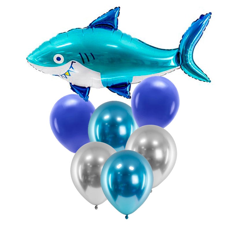 Bouquet globos SHARK hinchados con helio <br> (solo Barcelona)