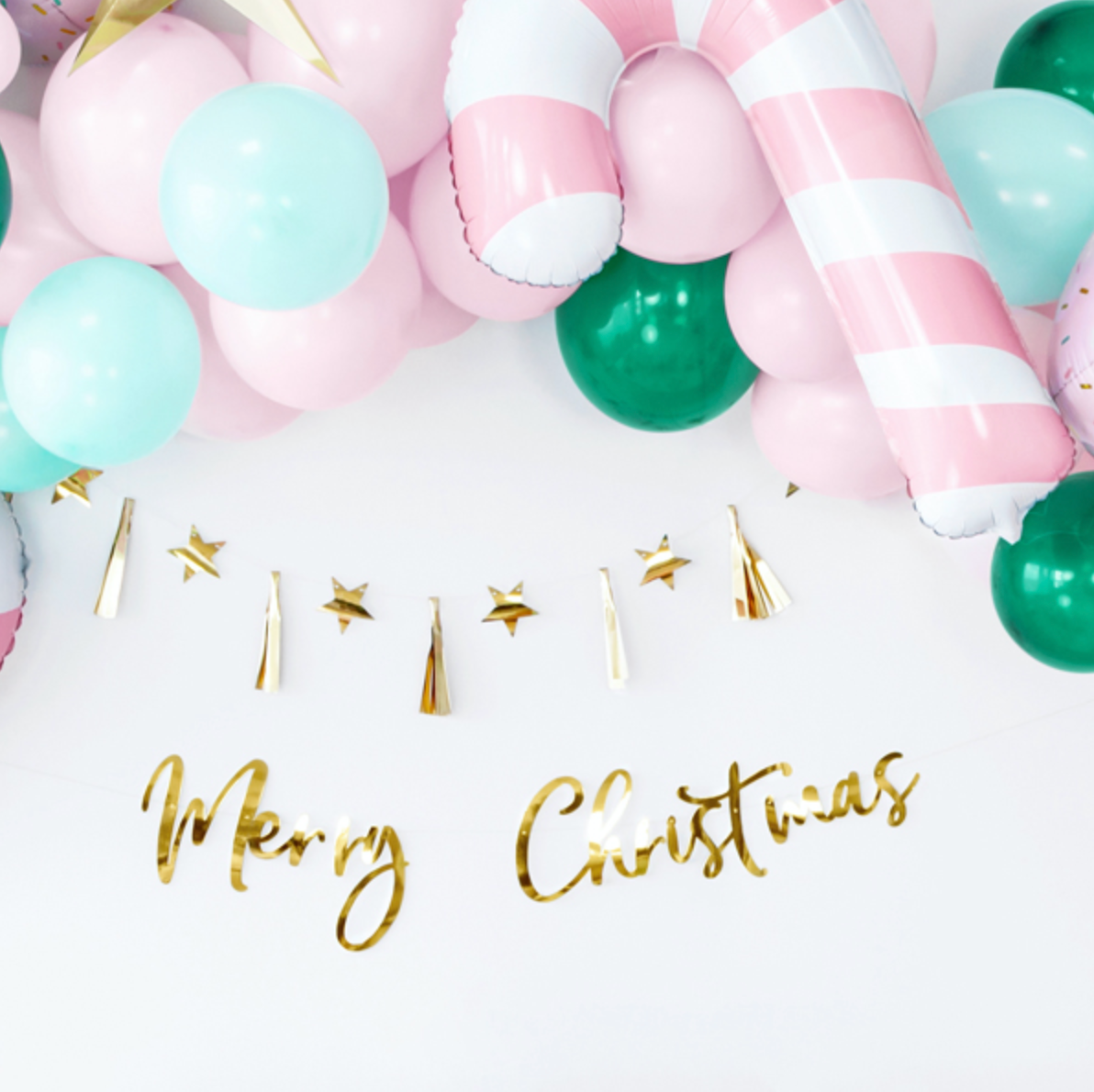 Guirnalda Merry Christmas dorada