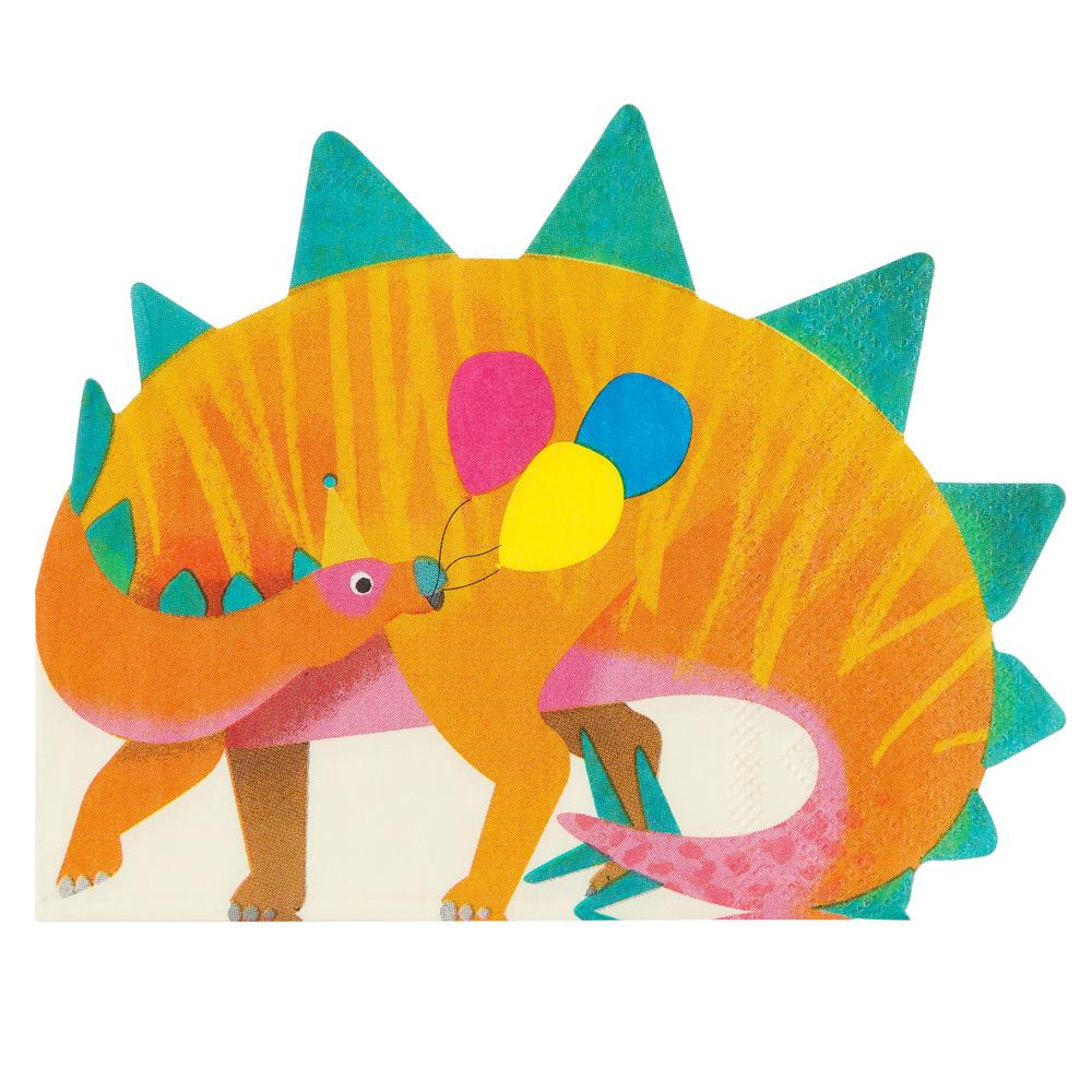 Servilletas dinosaurio troquelada / 16 uds.