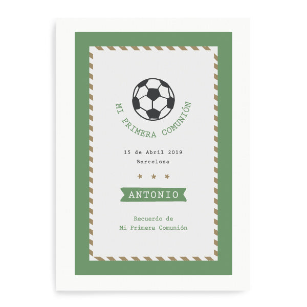 Imprimible lámina personalizada fútbol