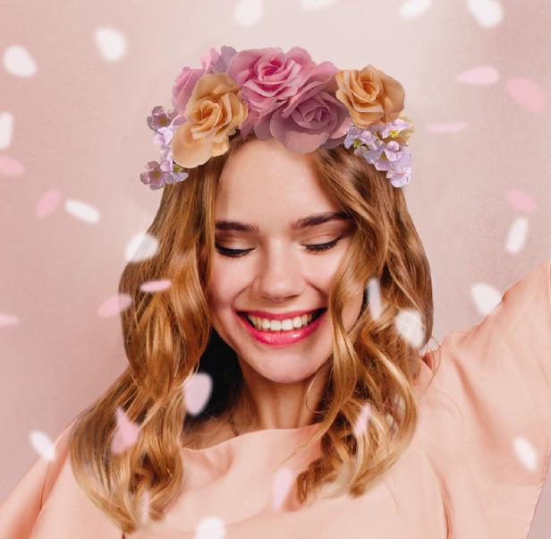 Corona flores tela Blossom