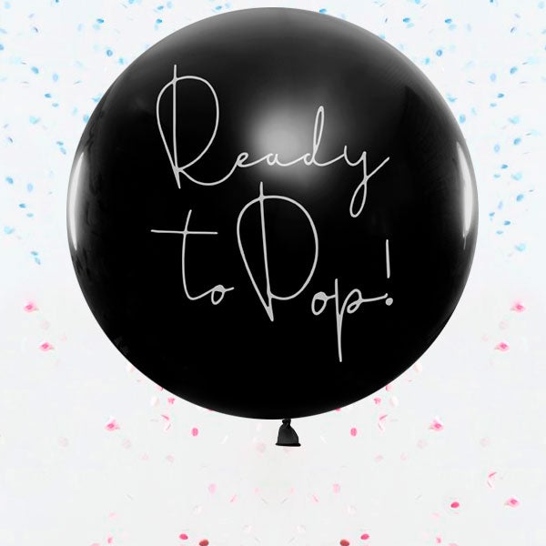 Globo Látex XL revelación Ready to pop! hinchado con helio <br>(solo Barcelona)</br>