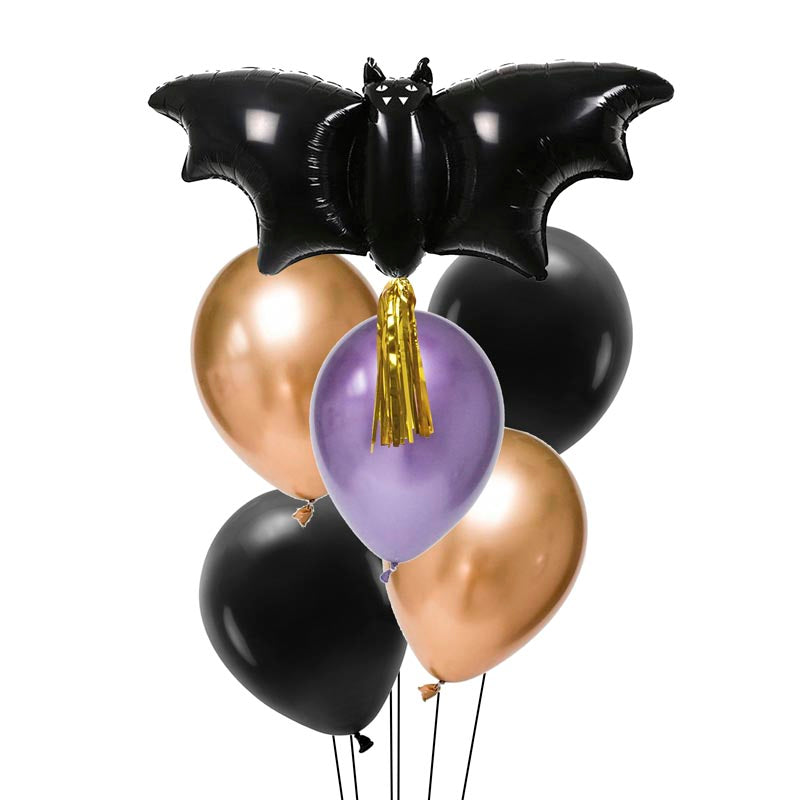 Bouquet globos MURCIÉLAGO hinchados con helio <br> (solo Barcelona)