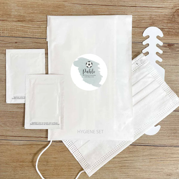 Set higiénico personalizado Fútbol Vintage / 6 uds.