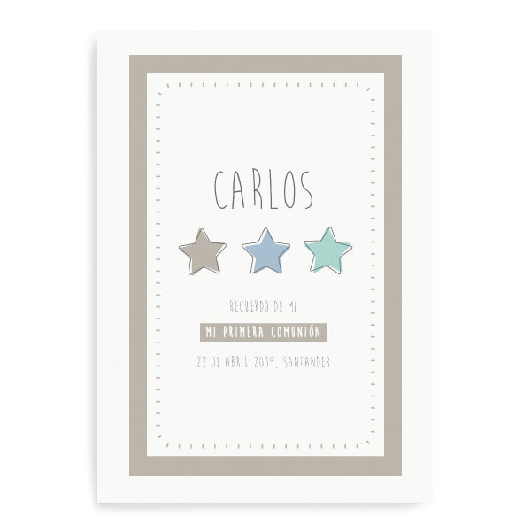 Imprimible lámina personalizada estrellas