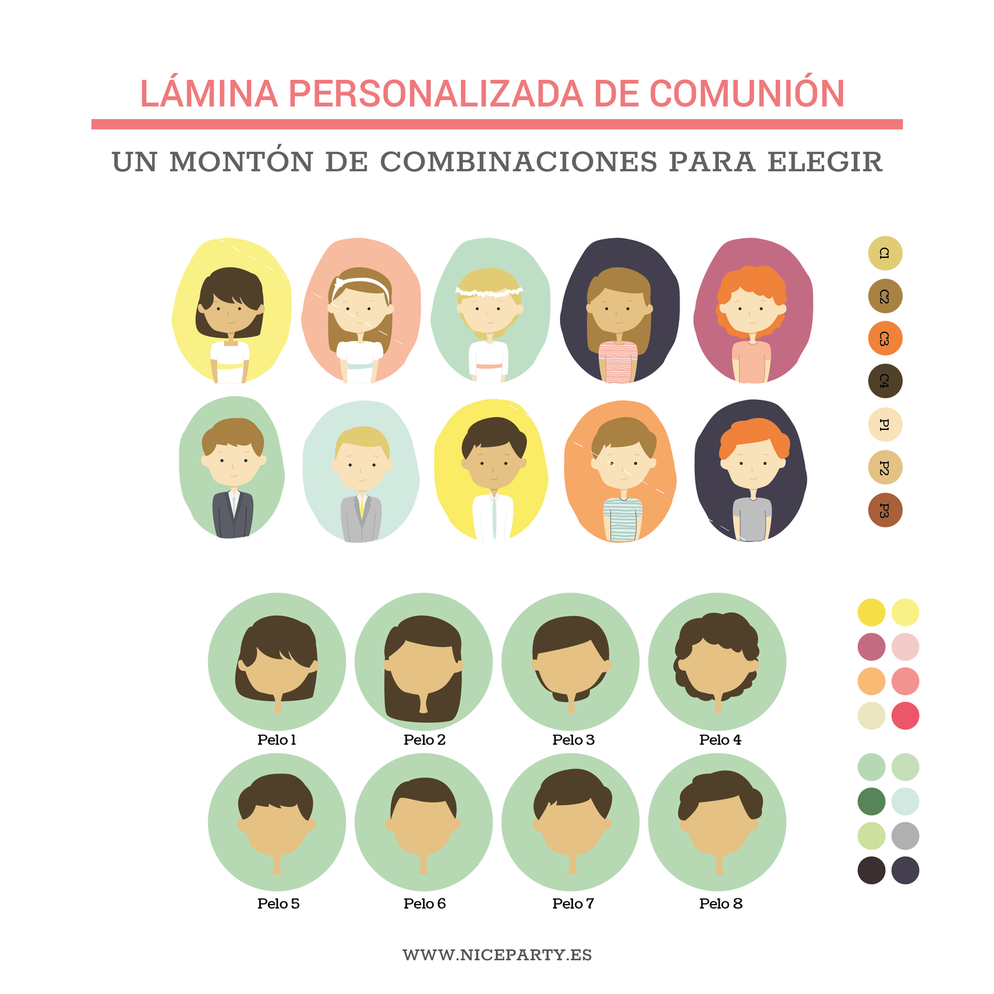 Imprimible lámina personalizada Primera Comunión