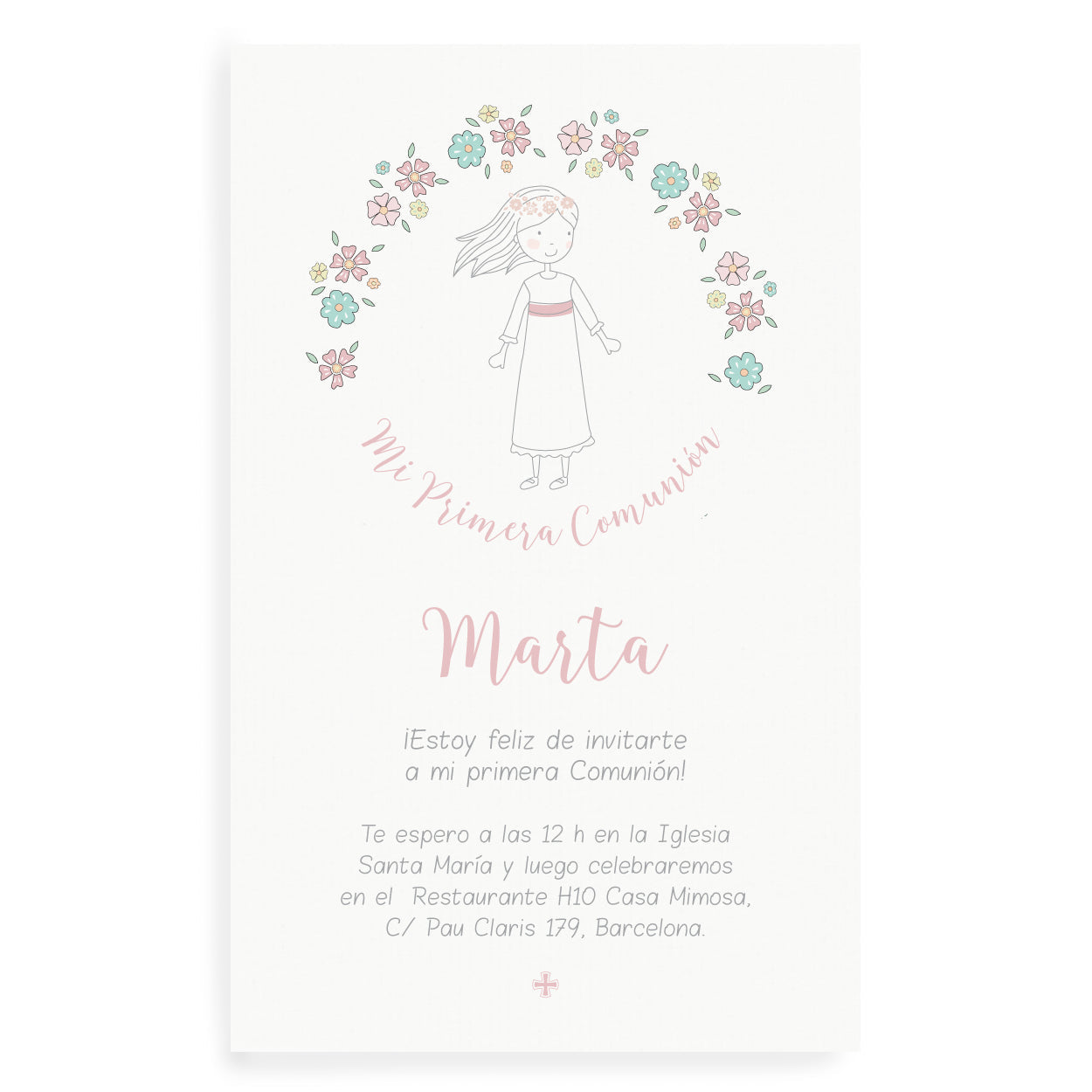 Invitaciones niña feliz personalizadas