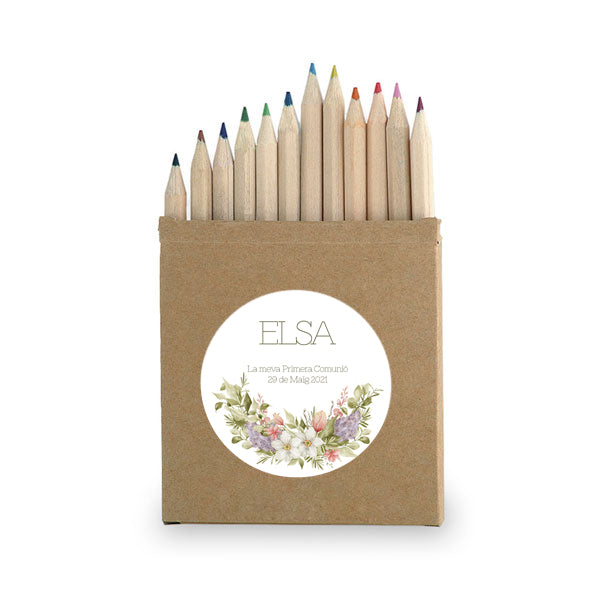 Cajita de lápices personalizada Spring / 6 uds.