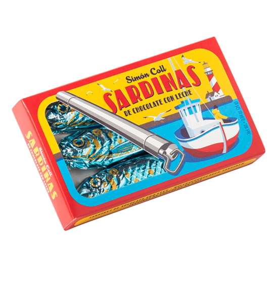Latas Sardinas Chocolate con Leche