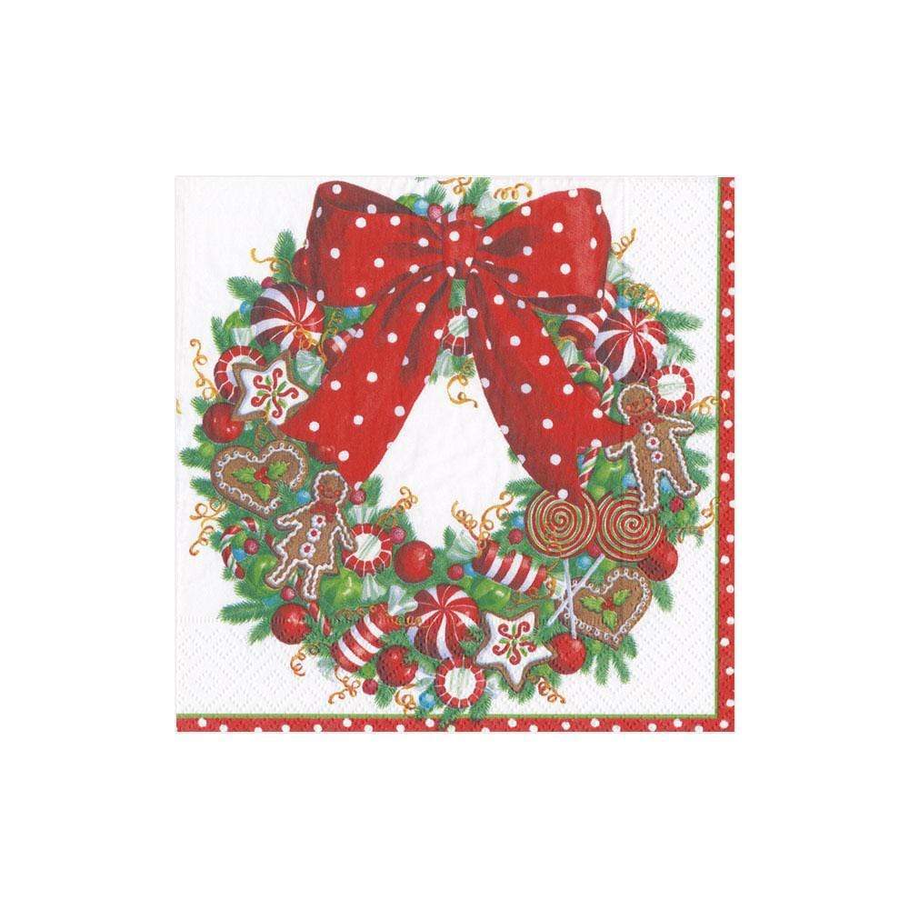 Servilletas dulce Corona de Navidad / 20 uds.