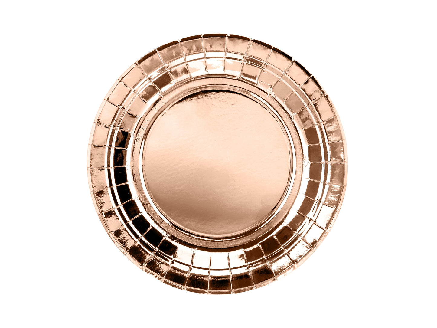 Platos redondos oro rosa