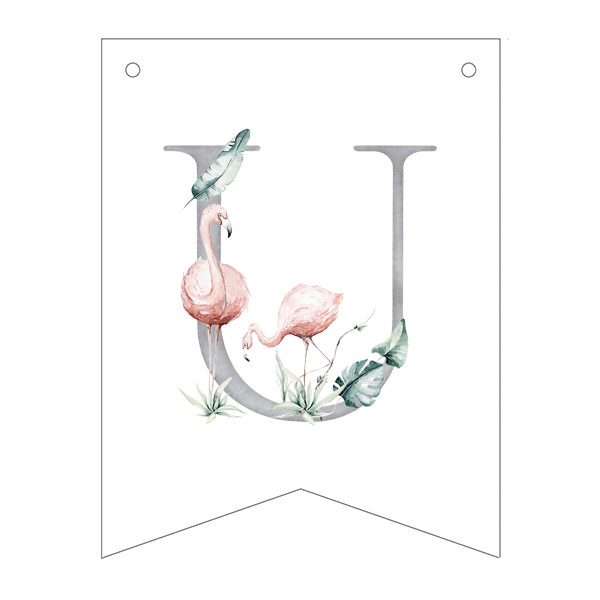 Letra U Safari Flamencos