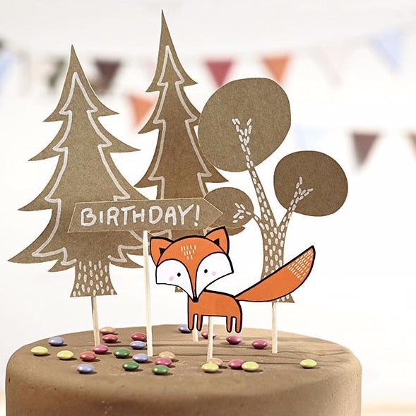 Topper Pastel bosque kraft