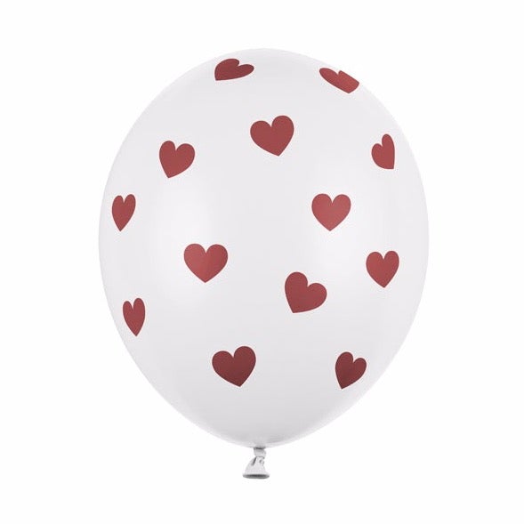 Globo corazones rojos / 2 uds.