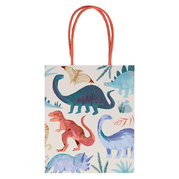 Bolsa papel Dinosaurio Vintage / 8 uds.