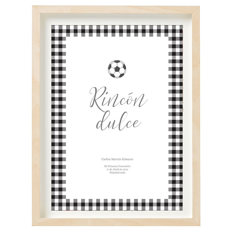 Cartel Rincón dulce personalizado Fútbol Vintage