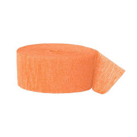 Cinta papel Crepé naranja mandarina / 23 mts.