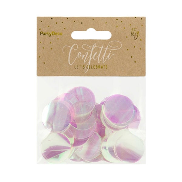 Confeti círculos iridiscente grande