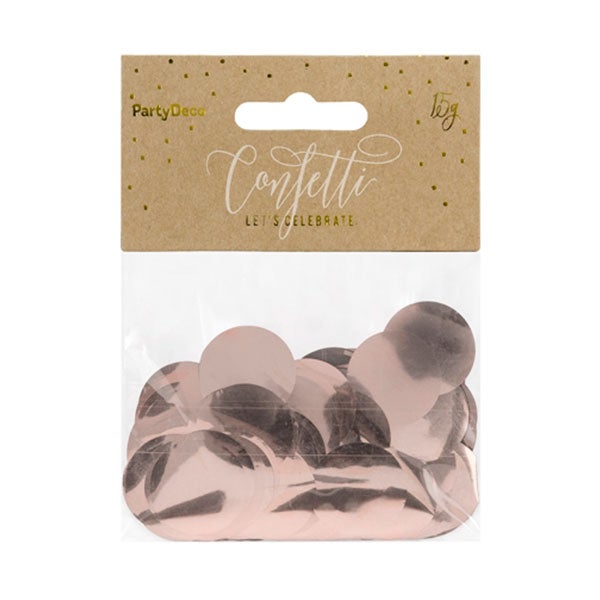 Confeti círculos rose gold grande
