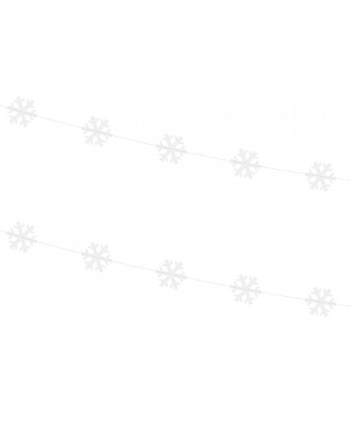 Set guirnaldas copo nieve blanco / 2 uds.