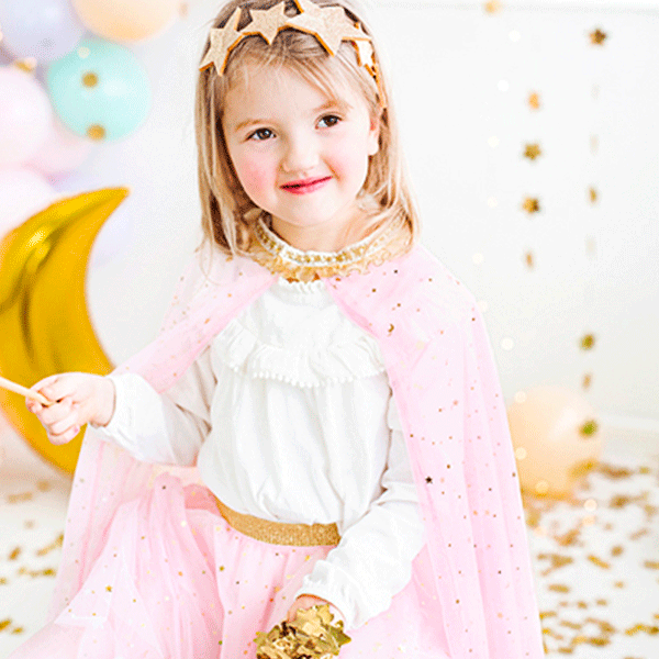 Diadema estrellas doradas glitter