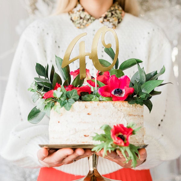 Topper pastel dorado 40