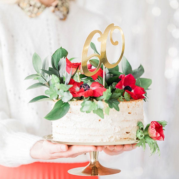 Topper pastel dorado 60