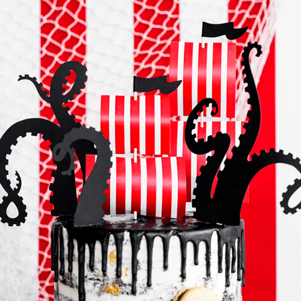 Topper para pastel barco pirata