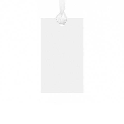 Etiquetas blanco con cinta tela / 10 ud.