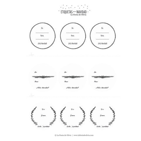 Etiquetas regalos Navidad country - La Fiesta de Olivia - 3