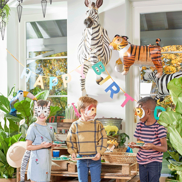 Guirnalda happy Birthday animales