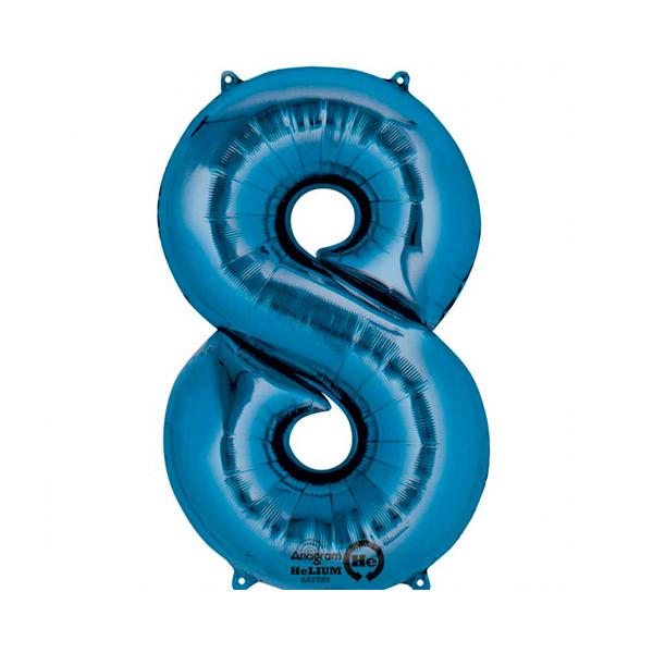Globo foil 8 XL azul Premium