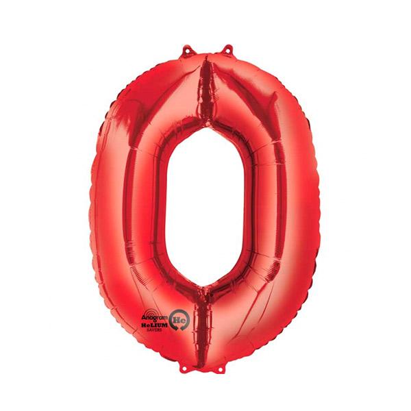 Globo foil 0 XL rojo Premium