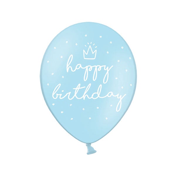 Globos Happy Birthday azul / 2 uds.