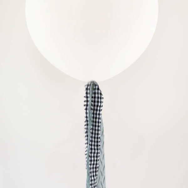 Globo L decorado TELA Vichy y Mint