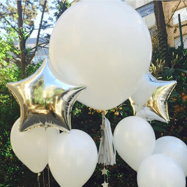 Globo Mylar estrella plata - La Fiesta de Olivia - 2