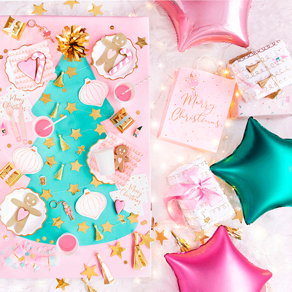 Globo foil estrella rosa fucsia mate