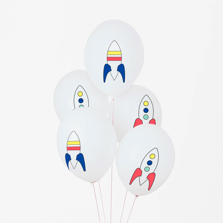 Globos Eco cohete espacial / 5 uds.