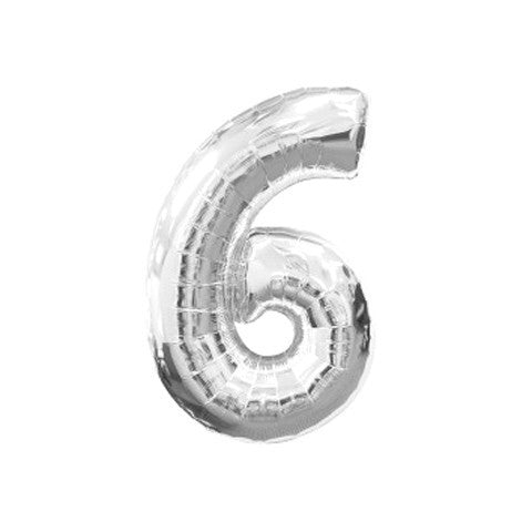 Globo Foil 6 XL plata - La Fiesta de Olivia