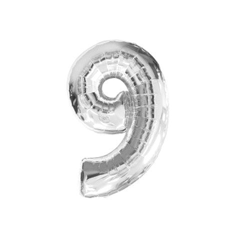 Globo Foil 9 XL plata - La Fiesta de Olivia