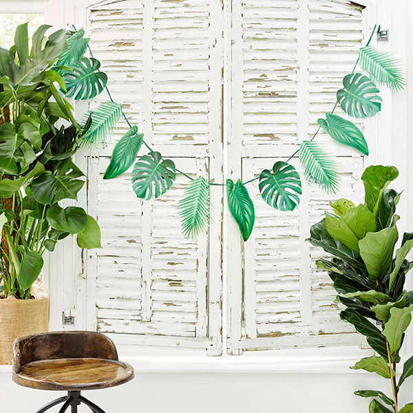 Guirnalda mix hojas tropicales