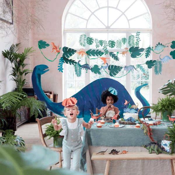 Guirnalda dinosaurio vintage