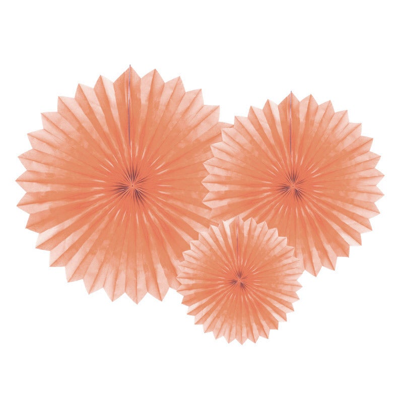 Kit abanicos papel de seda melocotón