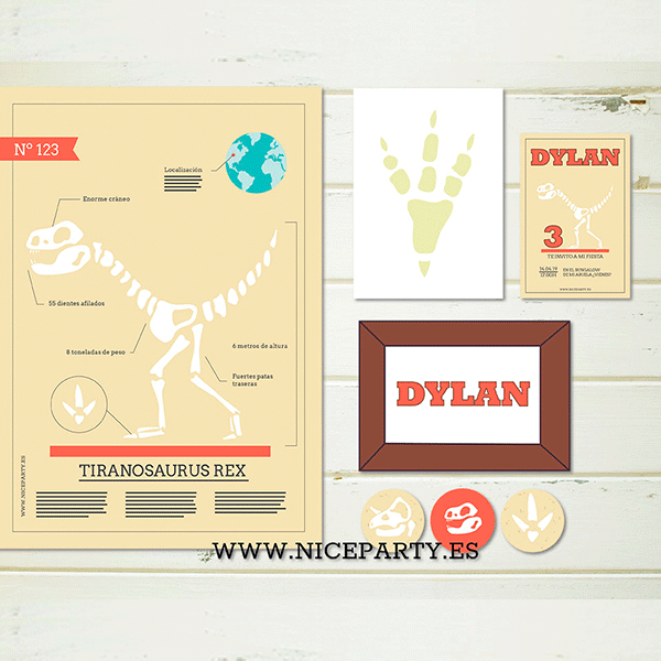 Pack imprimible Dinosaurio fósiles