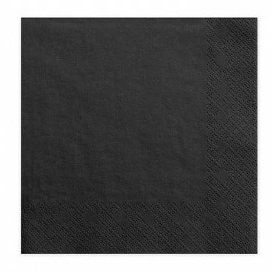 Servilleta negra basic / 20 uds.