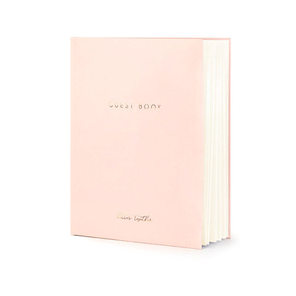 Libro de firmas clásico rosa